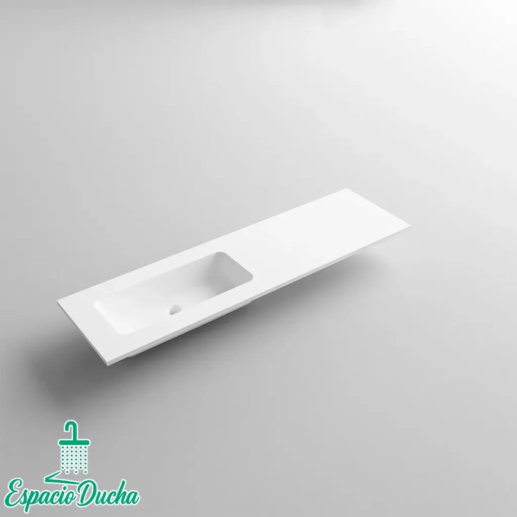 B1650 (lavabo carga mineral mate. Opción seno centrado o desplazado izq. o derecha)