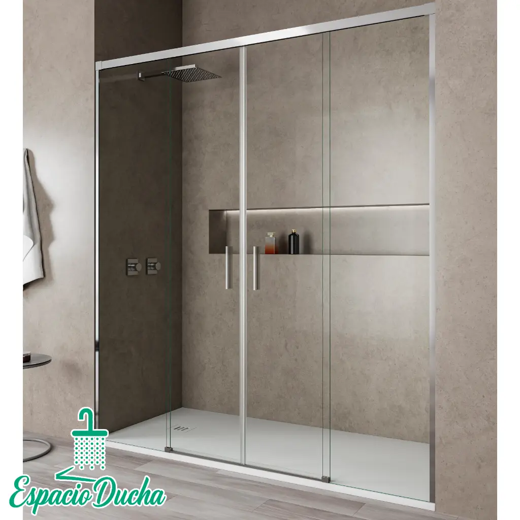 DEVA IV (frontal dos fijos + dos correderas) (140, Cromo)